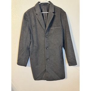 Old‎ Navy Men's Trench Coat Size Large Single Breasted Plaid